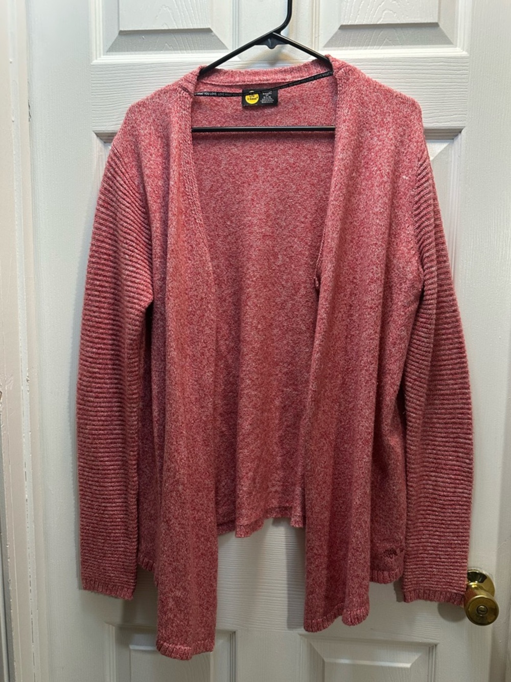 Life Is Good Open-Front Heathered Rose Cardigan